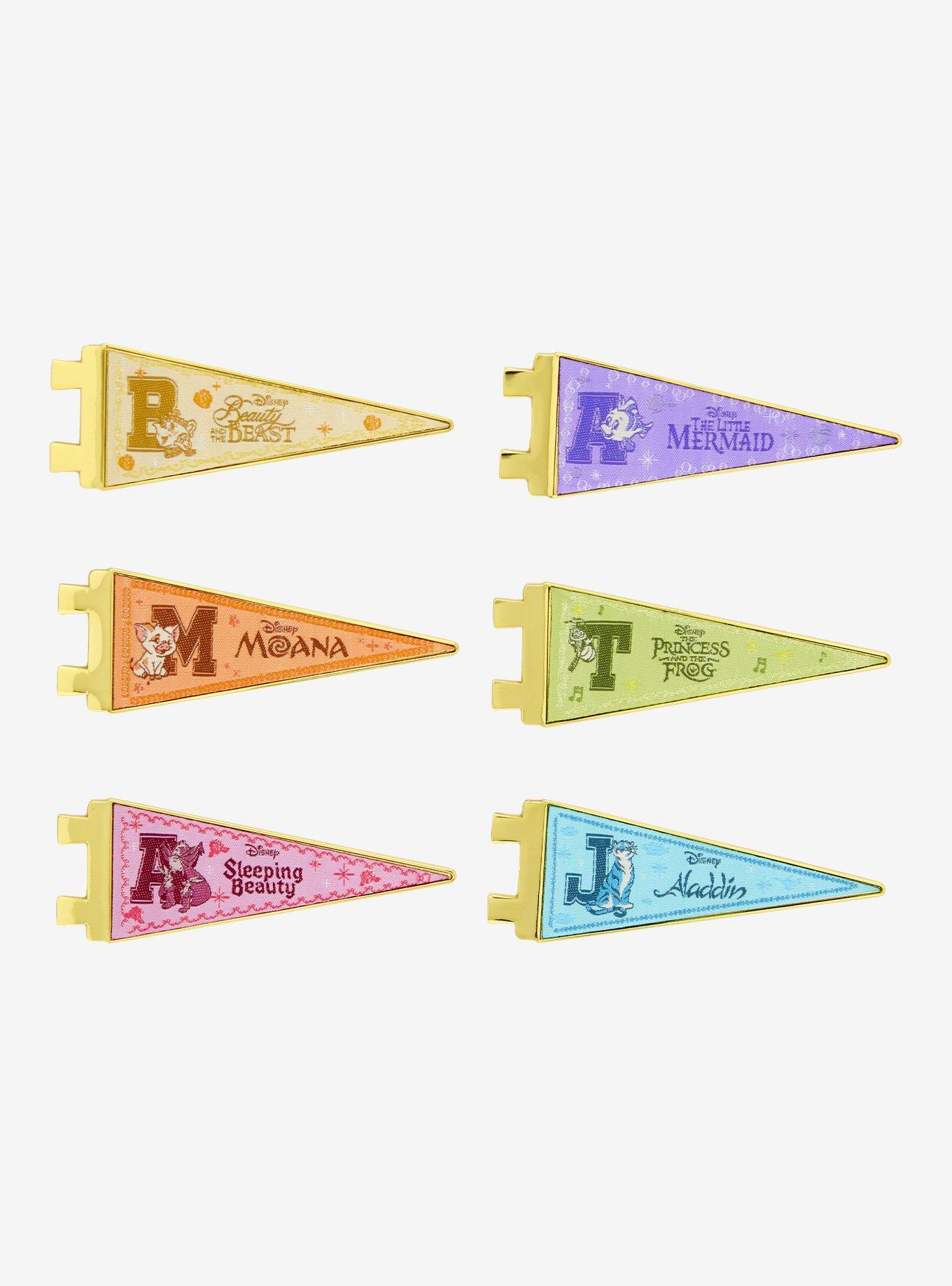 Disney Princess Varsity Flag Blind Box Embroidered Enamel Pin - BoxLunch Exclusive, , hi-res