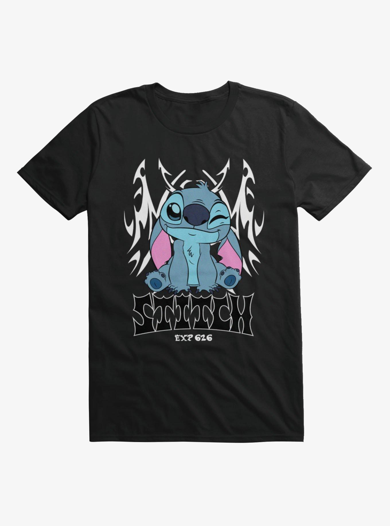 Disney Lilo & Stitch Stitch Tribal Goth T-Shirt, , hi-res