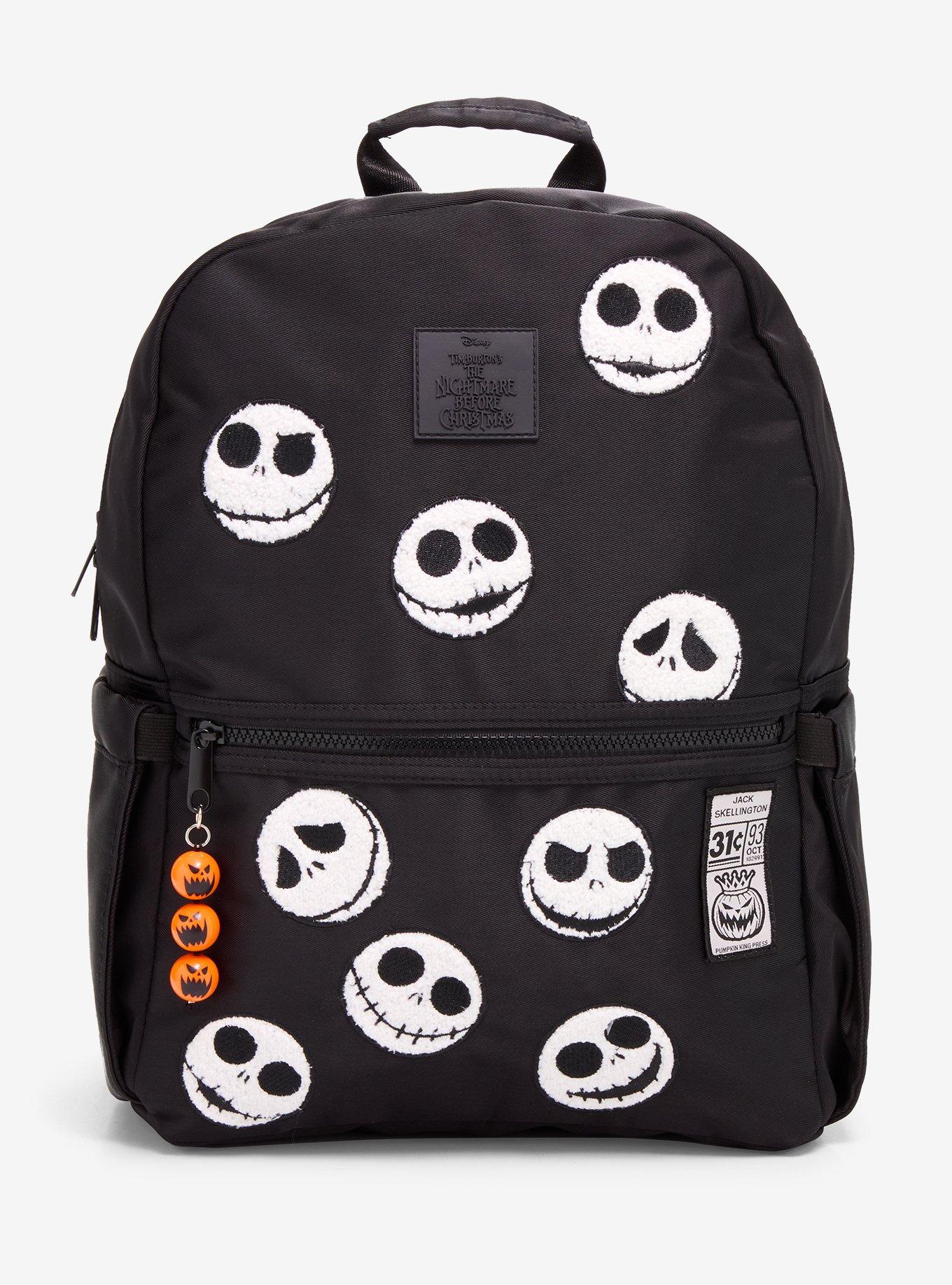 Disney The Nightmare Before Christmas Jack Skellington Allover Chenille Patches Backpack - BoxLunch Exclusive