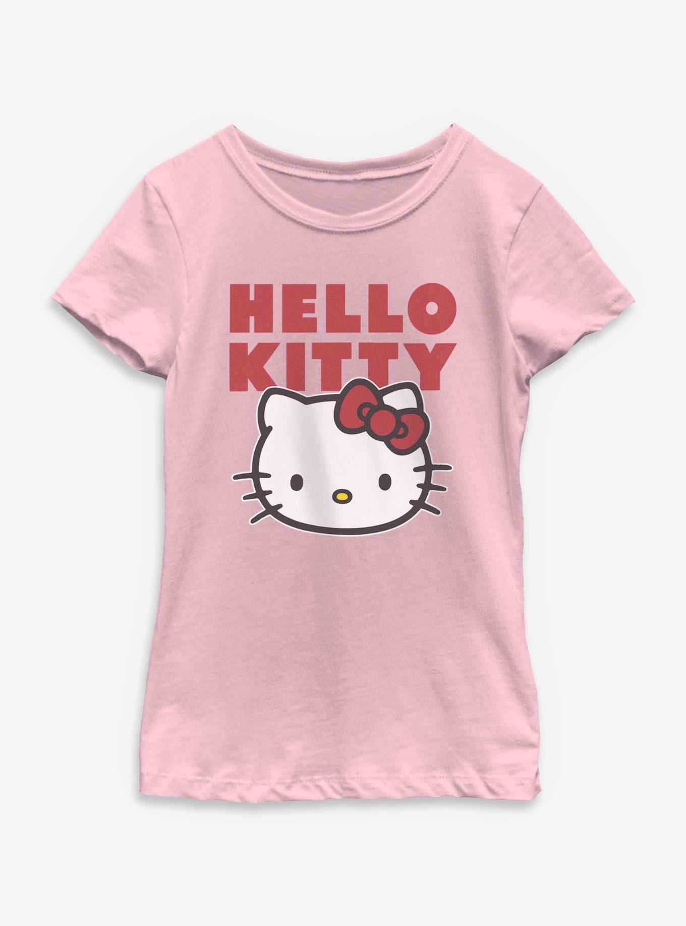 Hello Kitty Face Youth Girls T-Shirt, , hi-res
