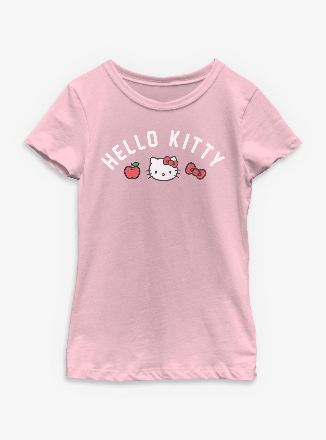 Hello Kitty Apple Kitty Bow Youth Girls T-Shirt, , hi-res