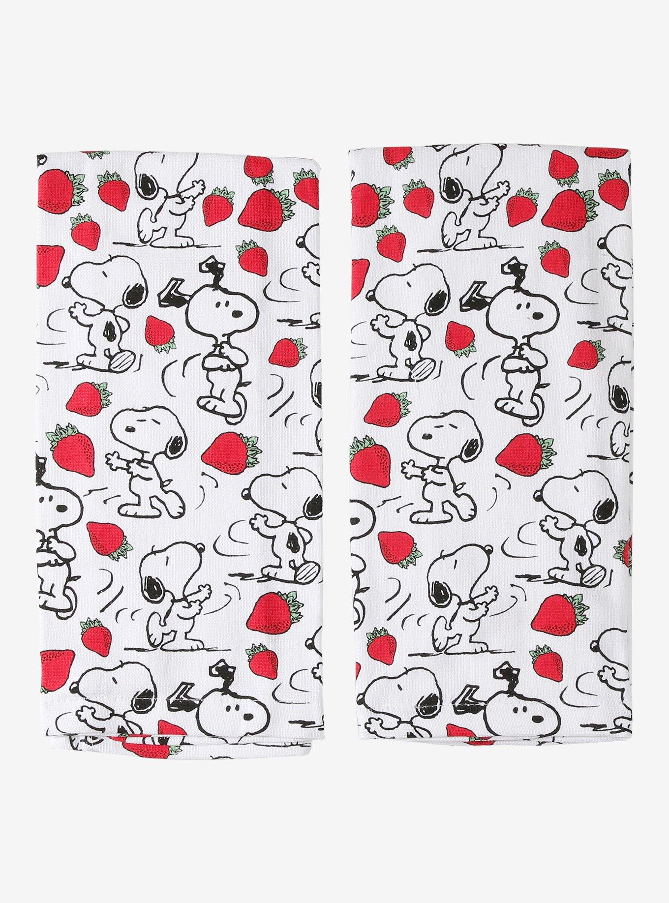 Peanuts Snoopy Strawberries Kitchen Towel Set, , hi-res