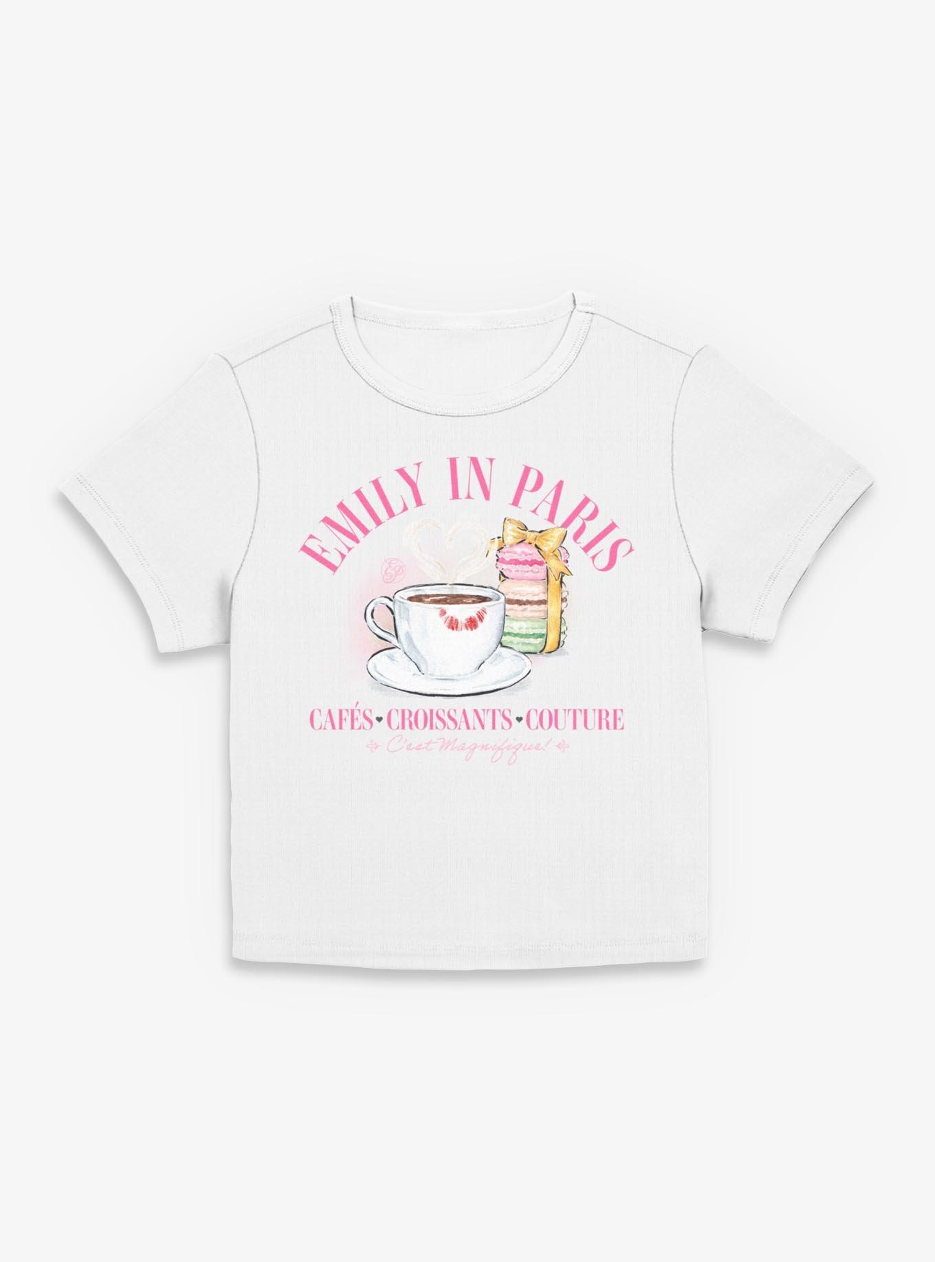 Emily In Paris Cafe Croissants Couture Womens Baby T-Shirt, , hi-res