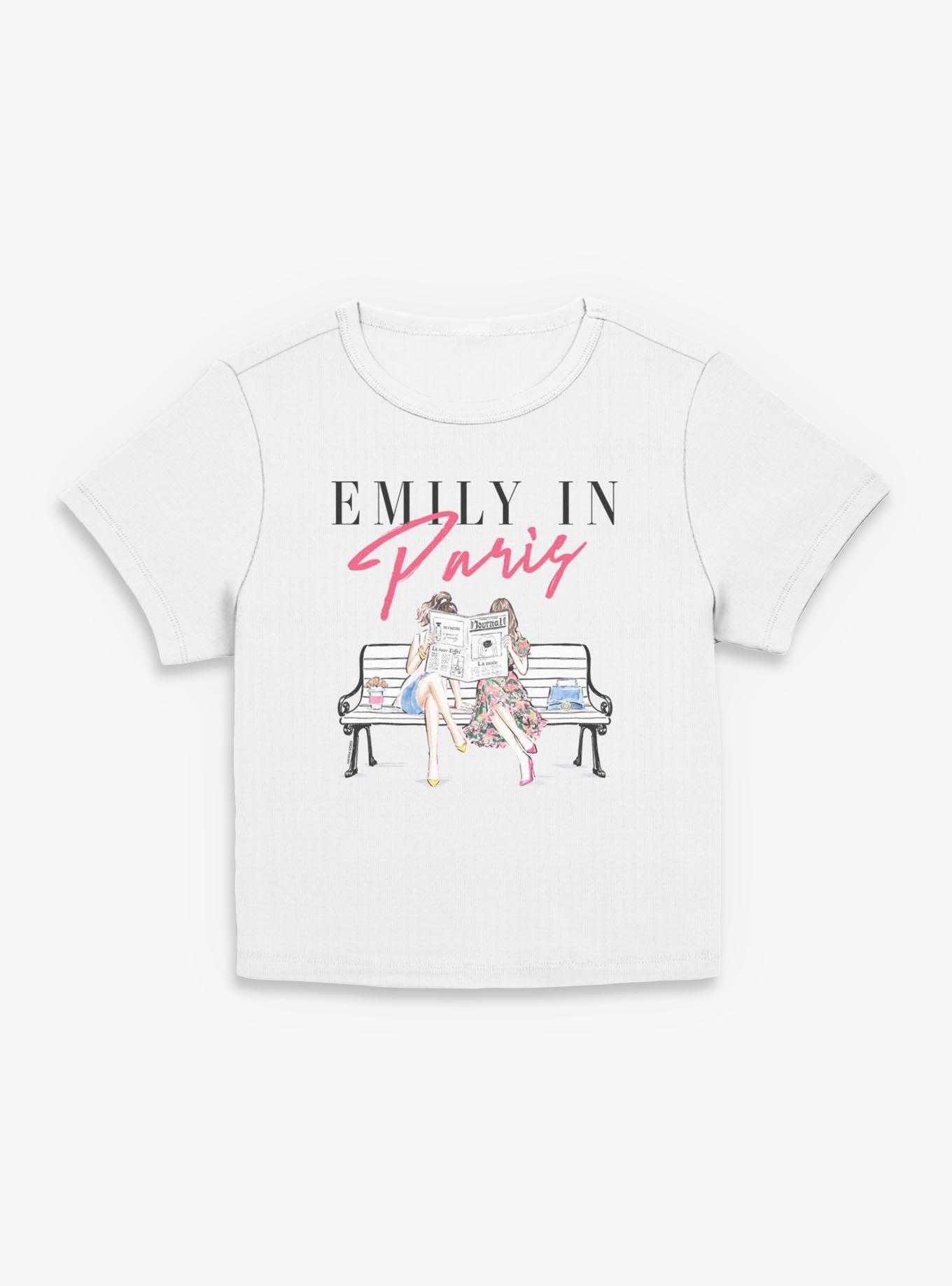 Emily In Paris Journal Reading Illustration Womens Baby T-Shirt, , hi-res