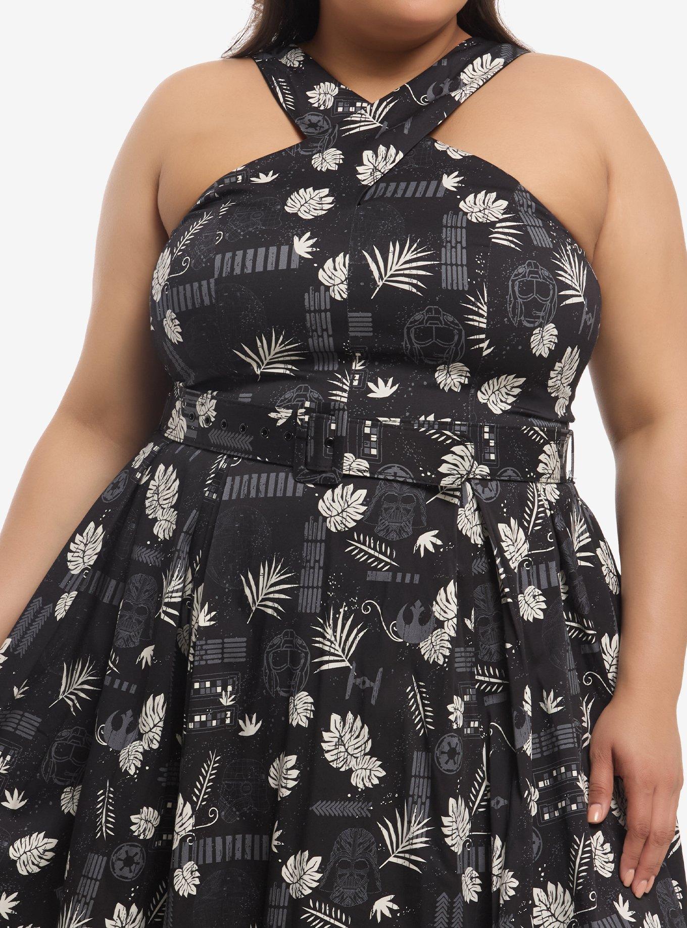 Her Universe Star Wars Tiki Retro Halter Dress Plus Size Her Universe Exclusive, , hi-res