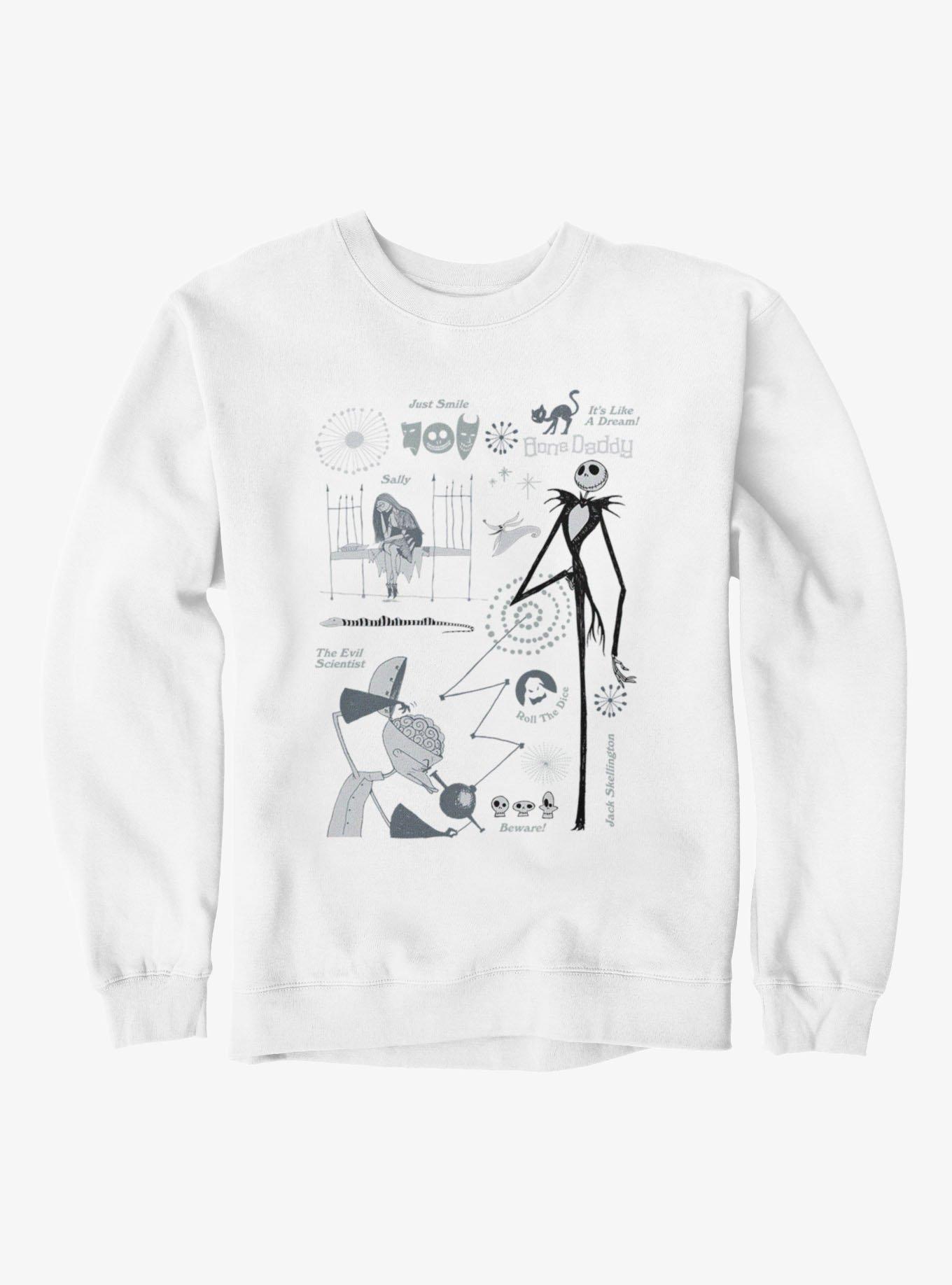 Disney Nightmare Before Christmas Iconic Characters Collage Sweatshirt, , hi-res