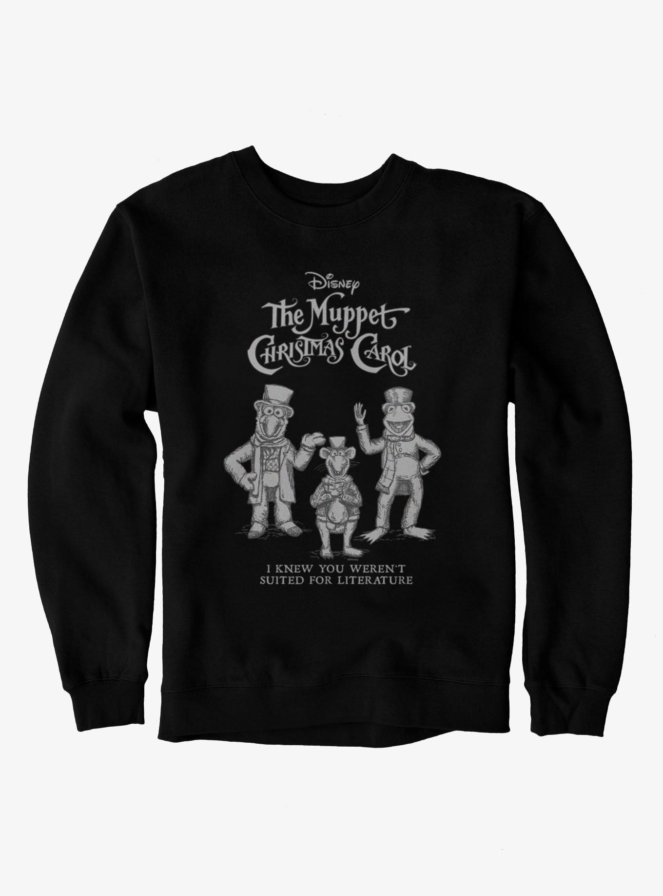 Disney The Muppets Christmas Carol Not Suited For Literature Kermit Gonzo Rizzo Sweatshirt, , hi-res