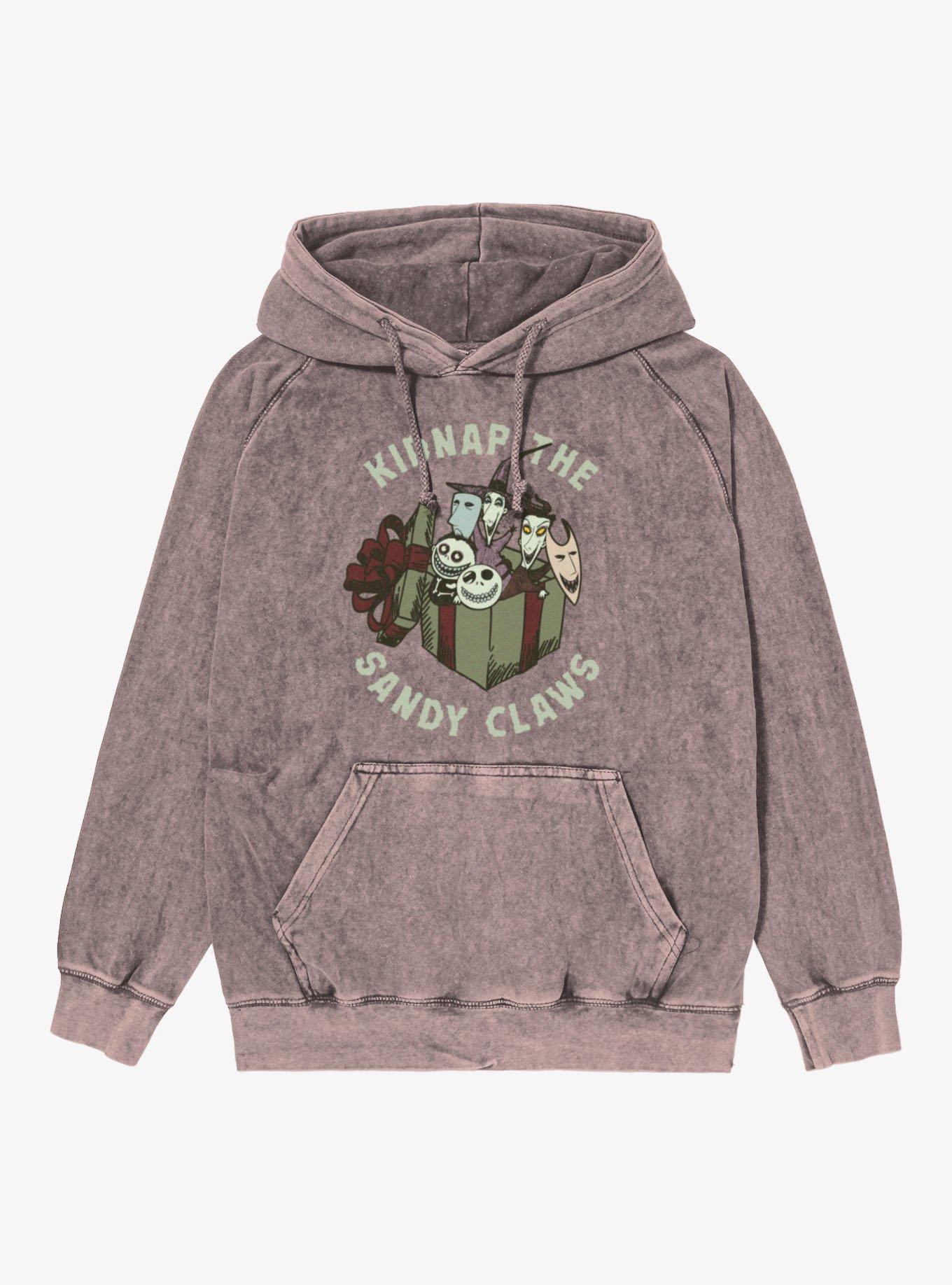 Disney Nightmare Before Christmas Kidnap Sandy Claus Gift Mineral Wash Hoodie, , hi-res
