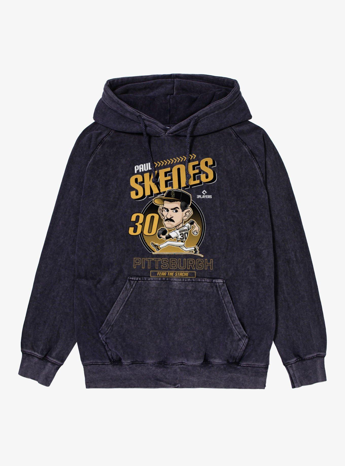MLB Pittsburgh Pirates Paul Skenes Fear The Stache Caricature Mineral Wash Hoodie