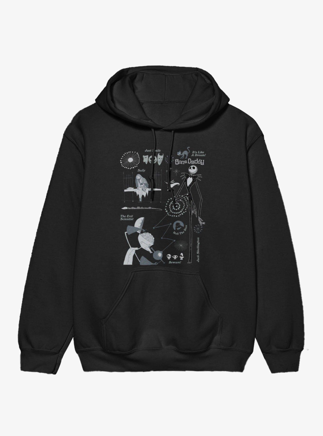 Disney Nightmare Before Christmas Iconic Characters Collage Hoodie, , hi-res