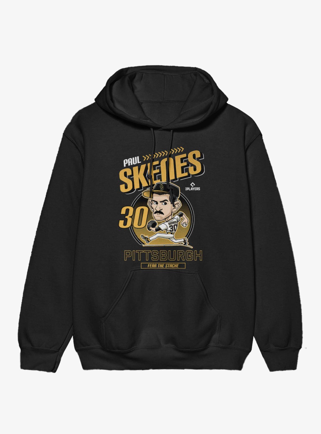 MLB Pittsburgh Pirates Paul Skenes Fear The Stache Caricature Hoodie, , hi-res