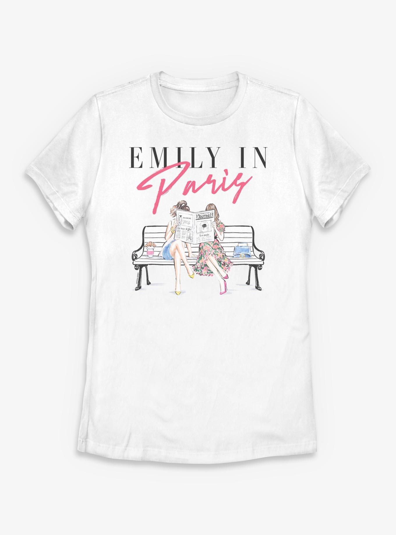 Emily In Paris Journal Reading Illustration Womens T-Shirt, , hi-res