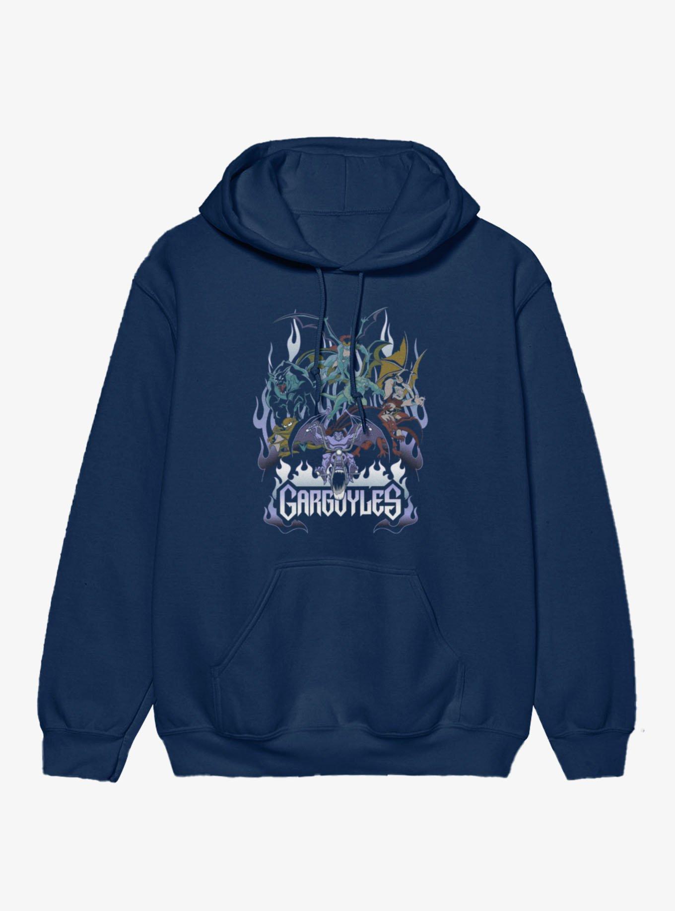 Disney Gargoyles Motorcycle Flames Hoodie