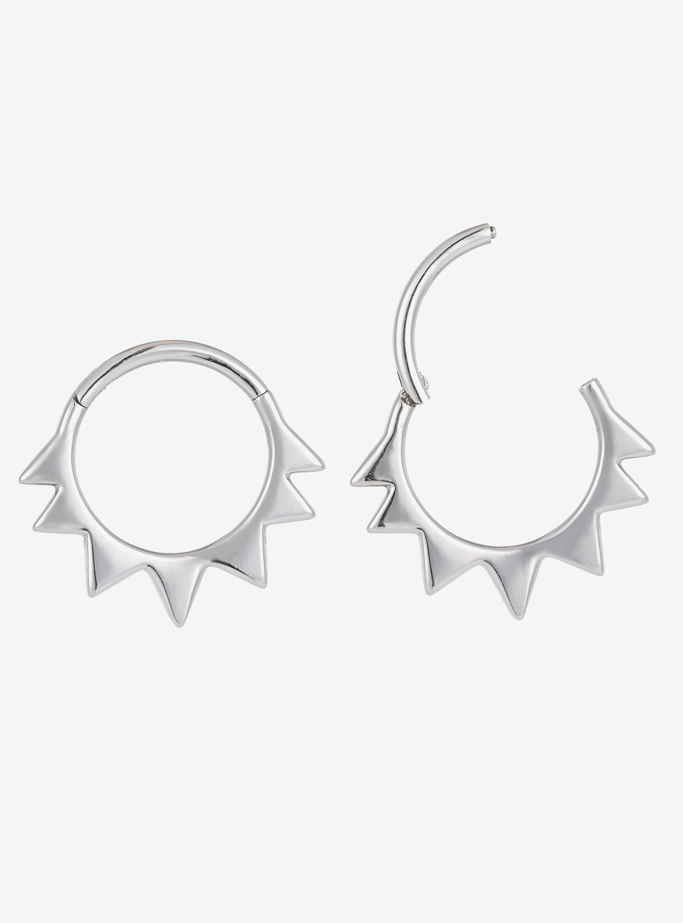 Steel Silver Spike Hinged Clicker, , hi-res