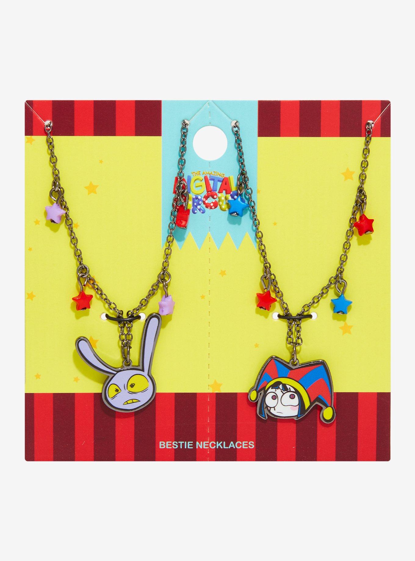 The Amazing Digital Circus Pomni & Jax Charm Best Friend Necklace Set, , hi-res