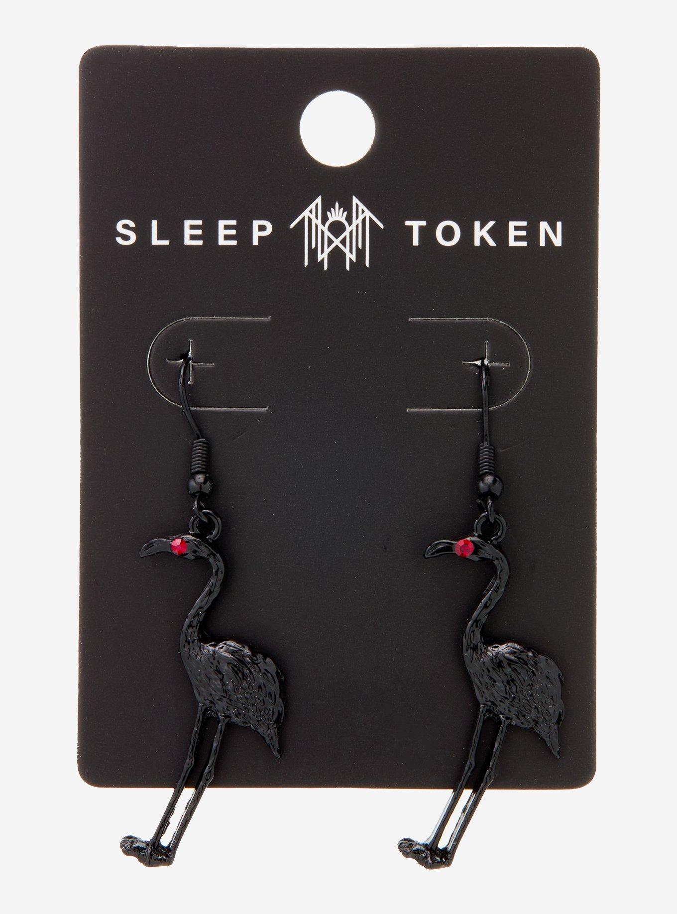 Sleep Token Black Flamingo Drop Earrings, , hi-res