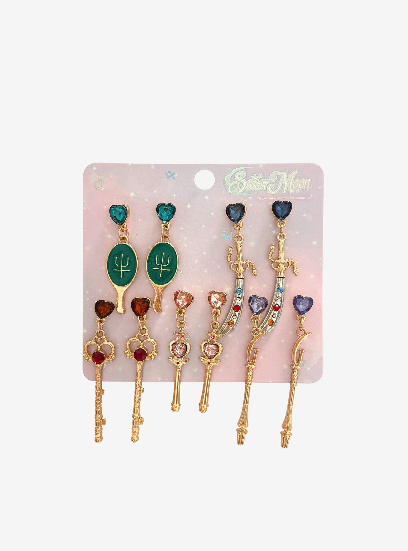 Pretty Guardian Sailor Moon Scepter Drop Earring Set, , hi-res