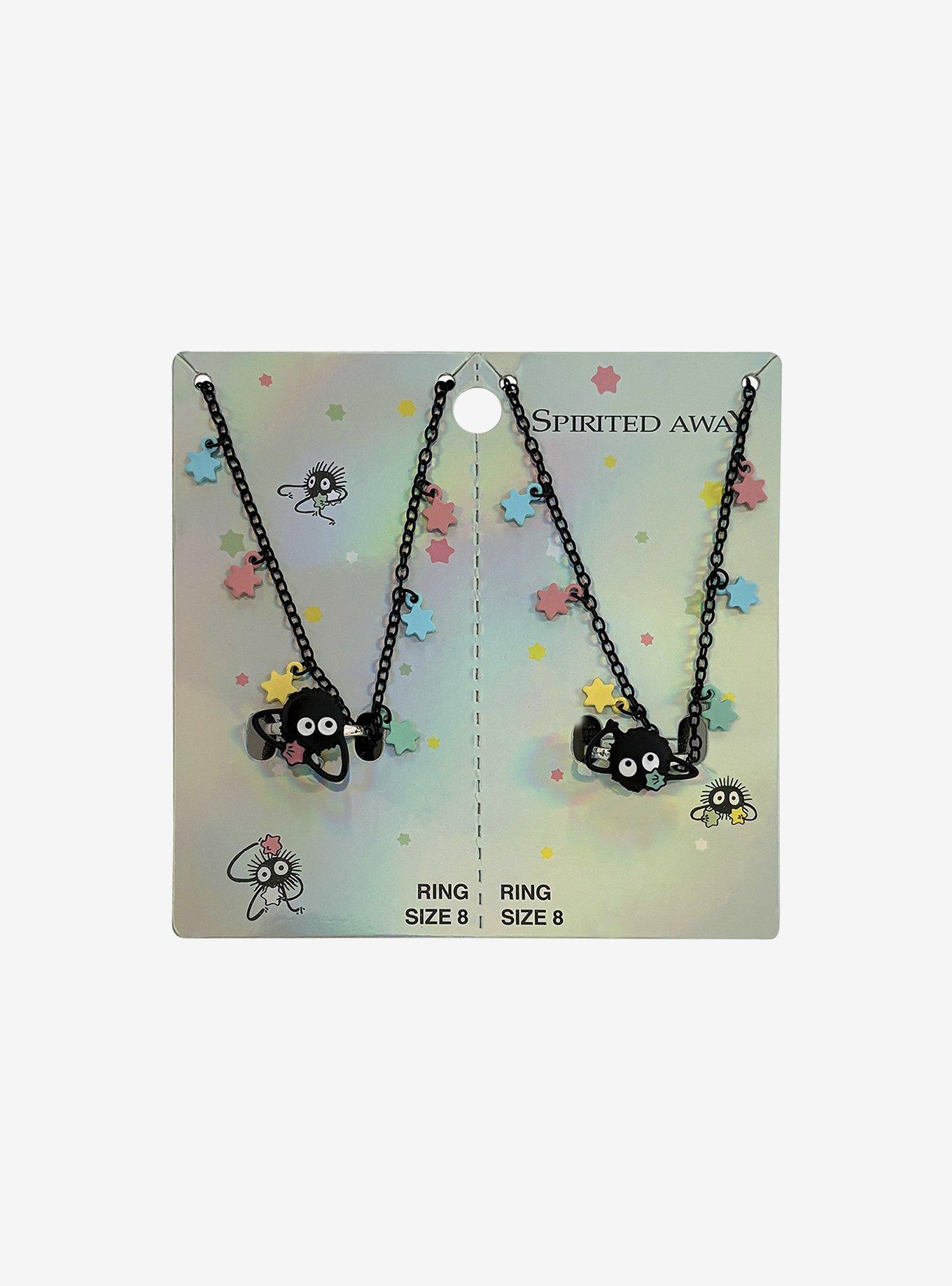 Studio Ghibli&reg; Spirited Away Soot Sprite Ring Best Friend Necklace Set, , hi-res