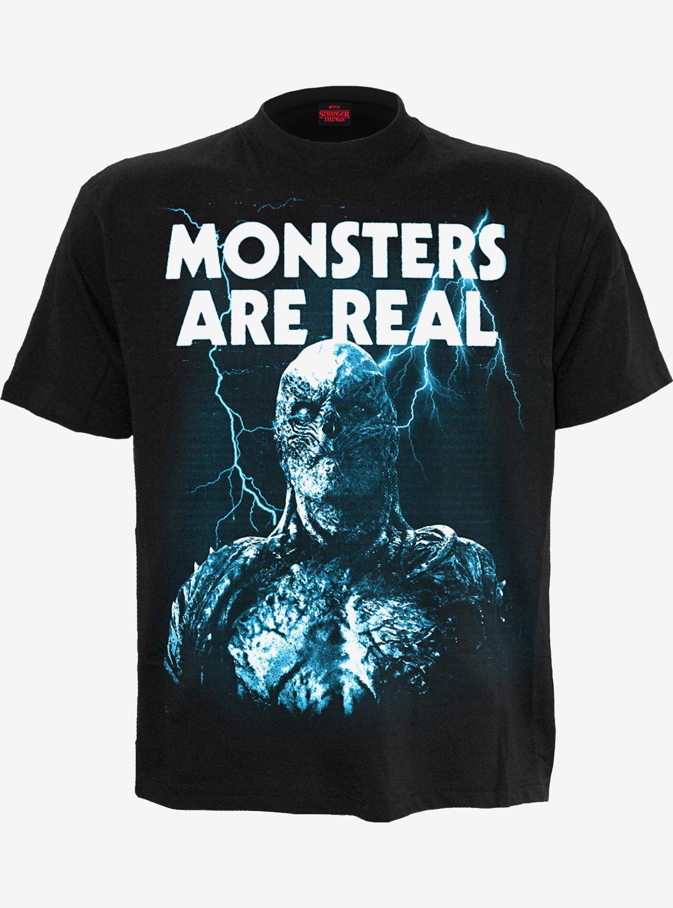 Stranger Things Monsters Are Real Front Print T-Shirt