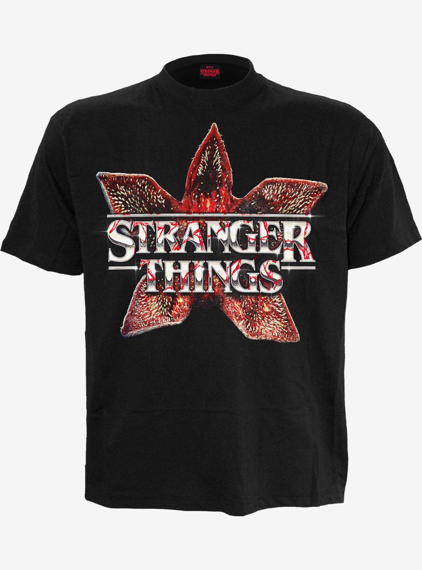 Stranger Things Demogorgan Logo Front Print T-Shirt, , hi-res