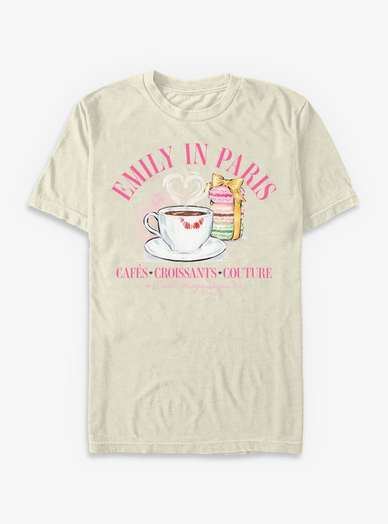 Emily In Paris Cafe Croissants Couture Garment Dye T-Shirt, , hi-res