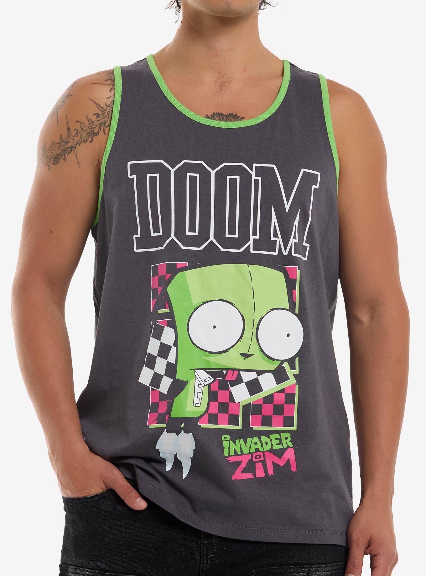 Invader Zim Doom Checkerboard Tank Top