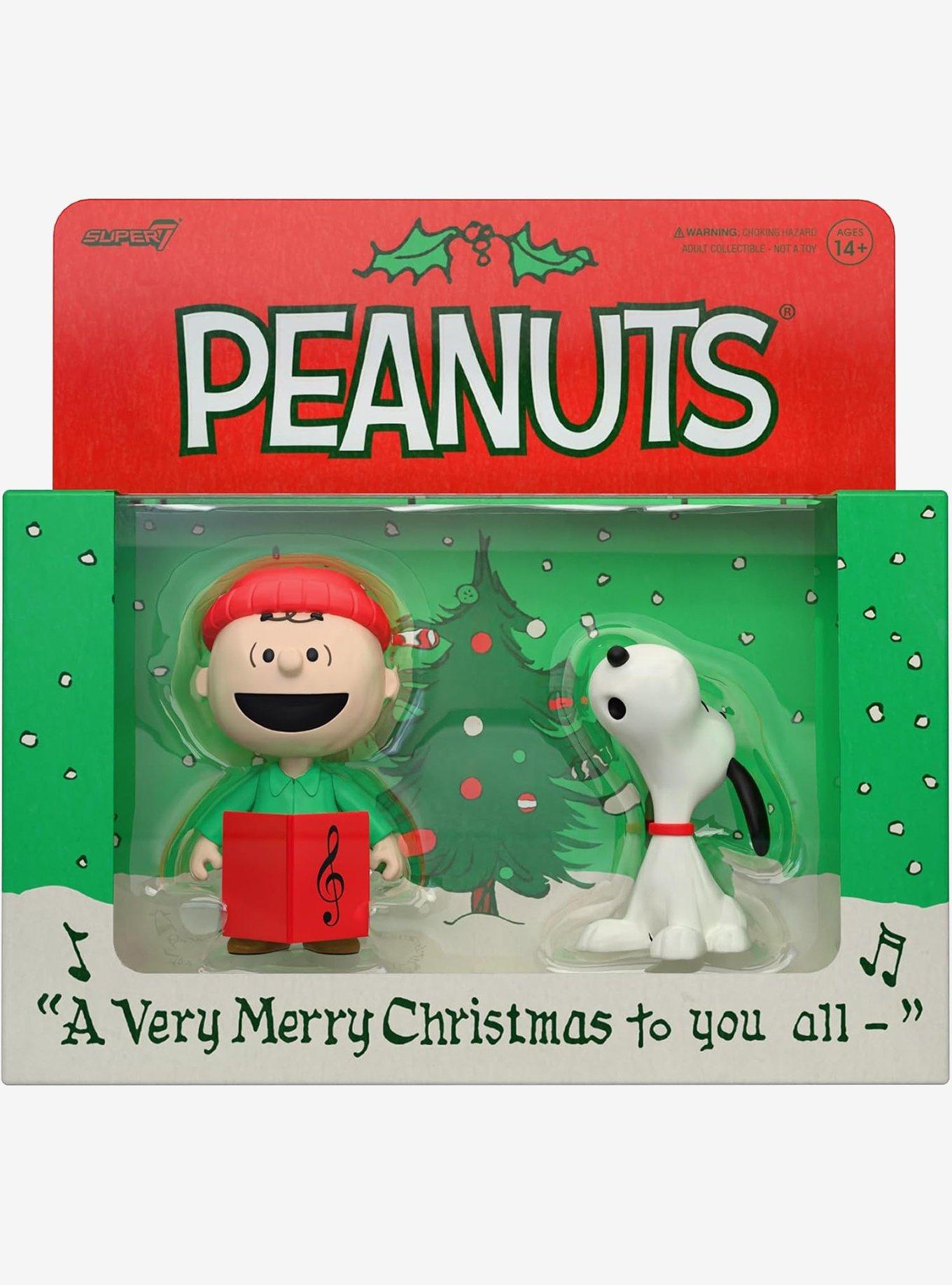 Super7 Peanuts ReAction Charlie Brown & Snoopy (Caroling) Figure Set, , hi-res