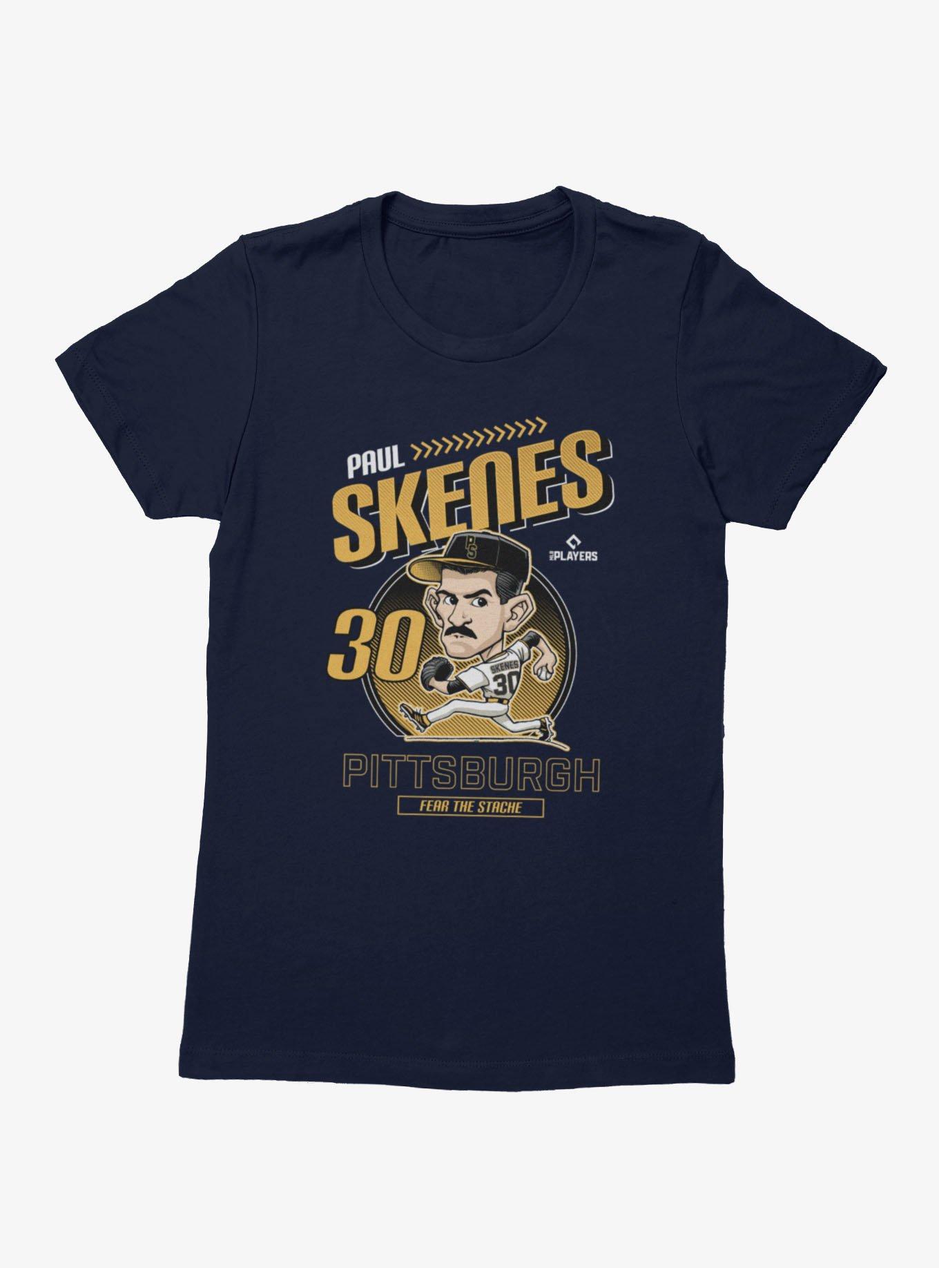 MLB Pittsburgh Pirates Paul Skenes Fear The Stache Caricature Womens T-Shirt, , hi-res