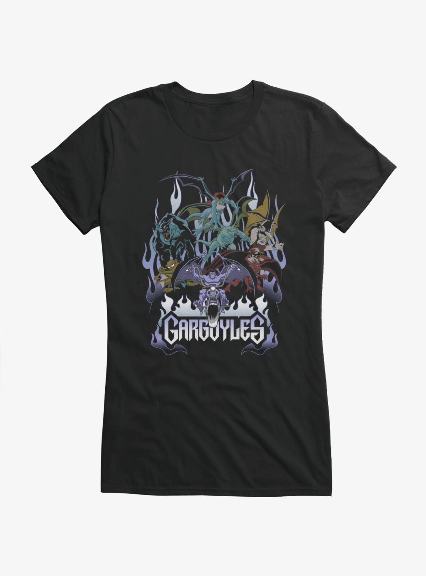 Disney Gargoyles Motorcycle Flames Girls T-Shirt, , hi-res
