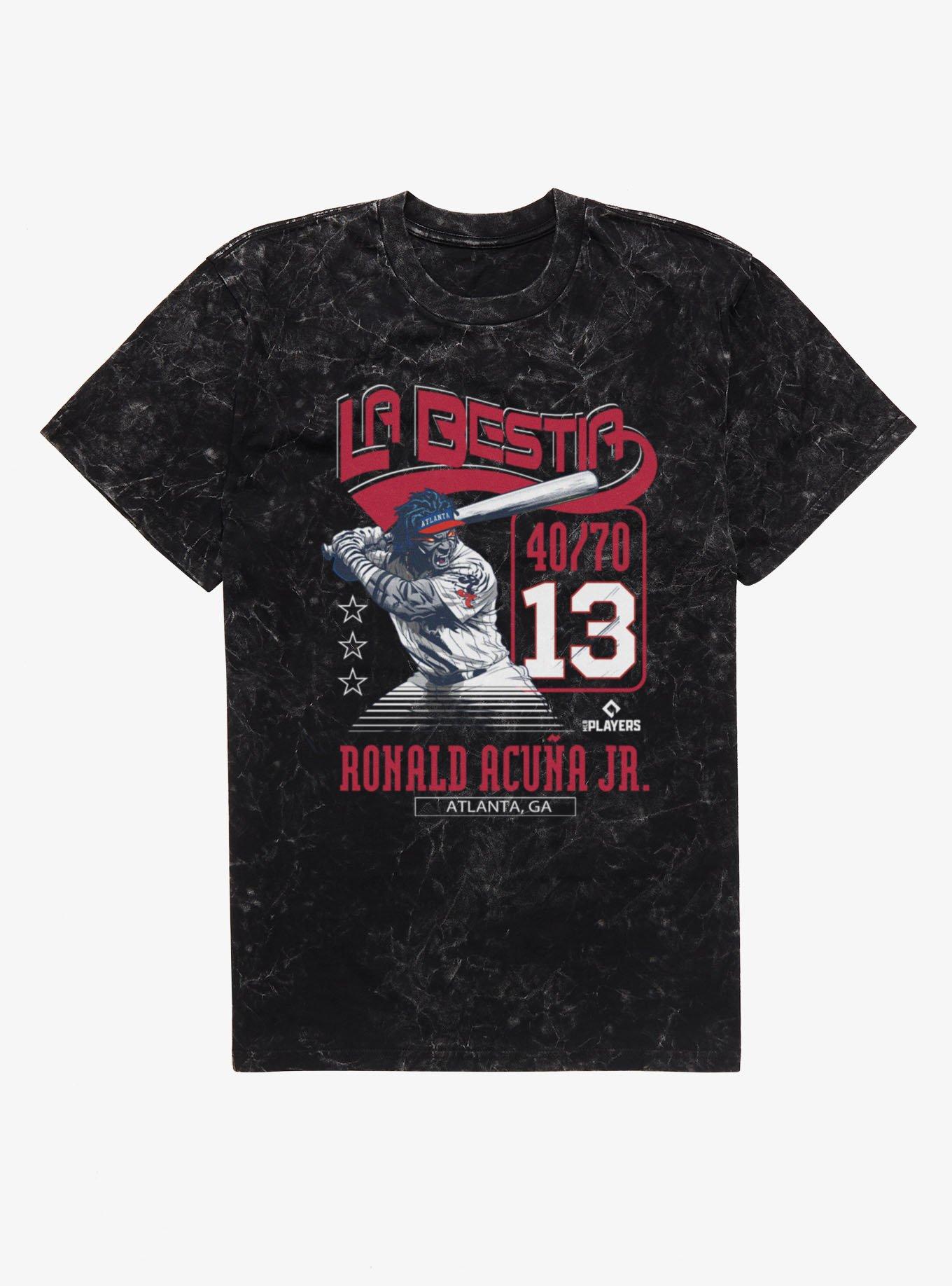 MLB Atlanta Braves Ronald Acuna Jr. La Bestia Mineral Wash T-Shirt, , hi-res