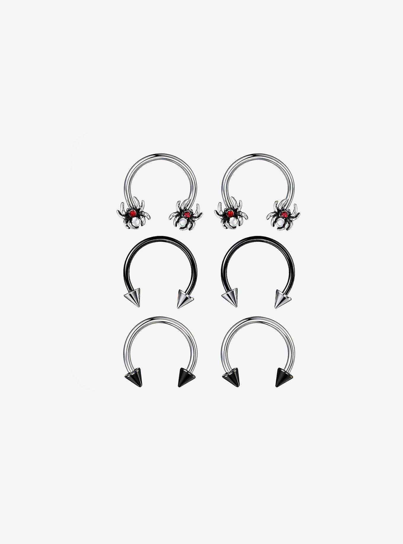 Steel Spider Spike Circular Barbell 6 Pack