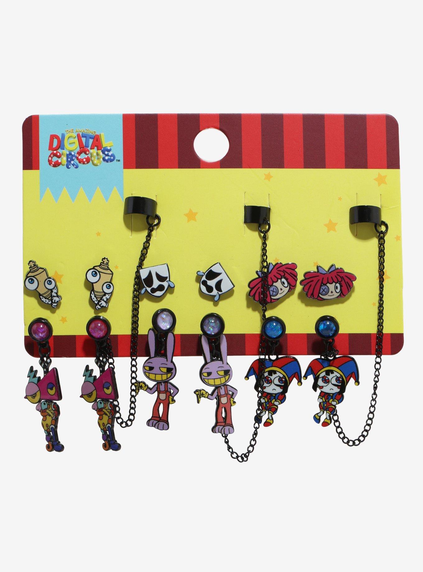 The Amazing Digital Circus Character Cuff Earring Set
