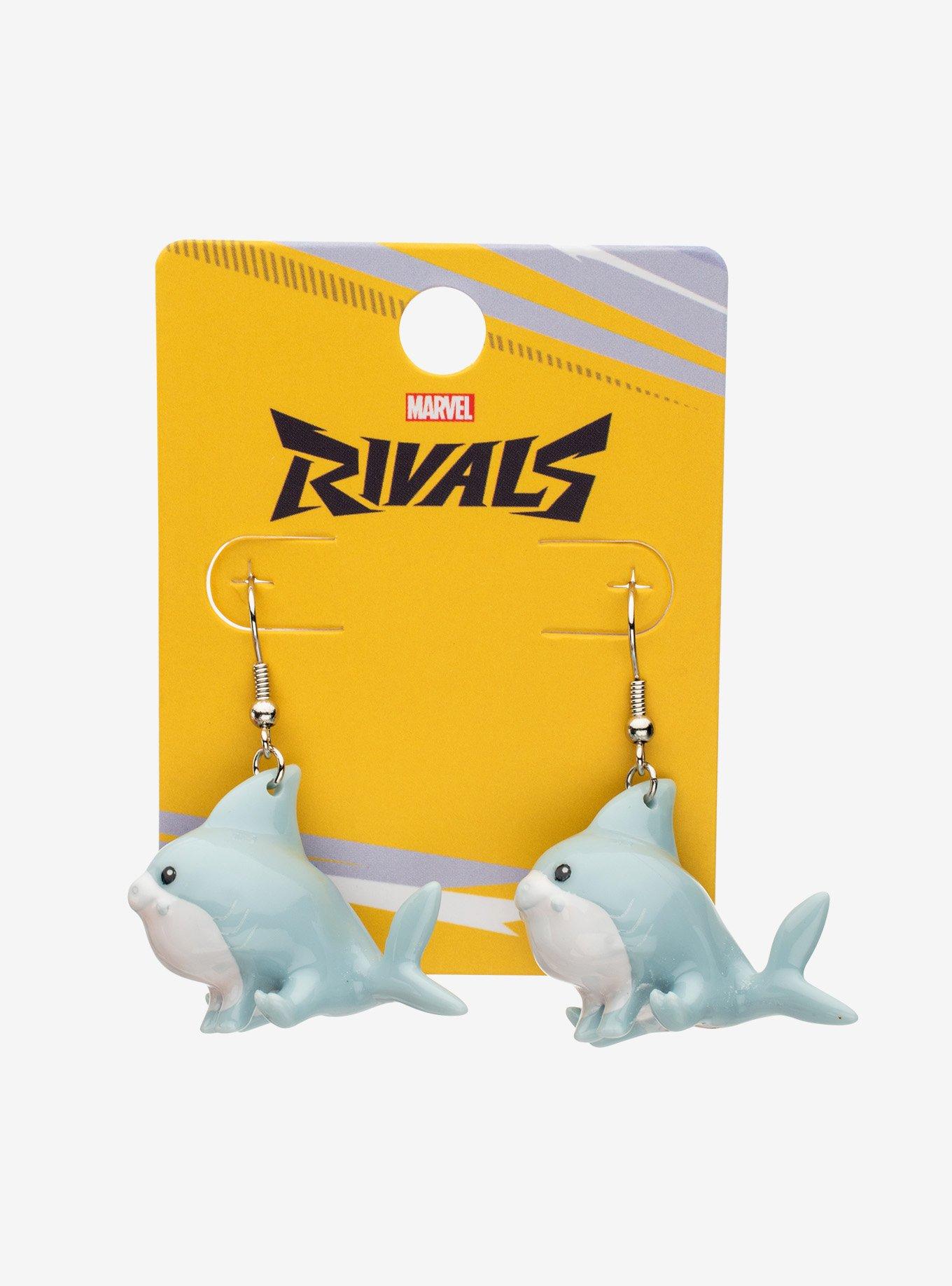 Marvel Rivals Jeff The Land Shark 3D Drop Earrings, , hi-res