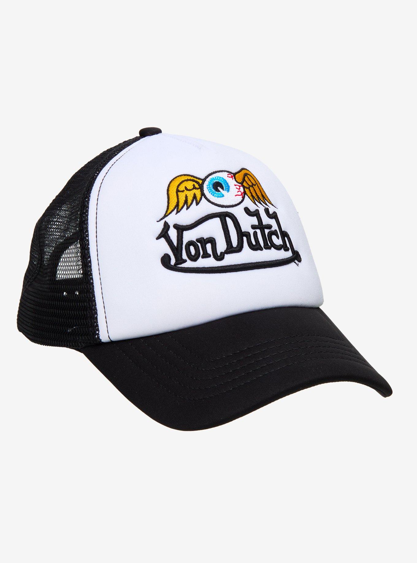 Von Dutch Winged Eyeball Logo Trucker Hat, , hi-res