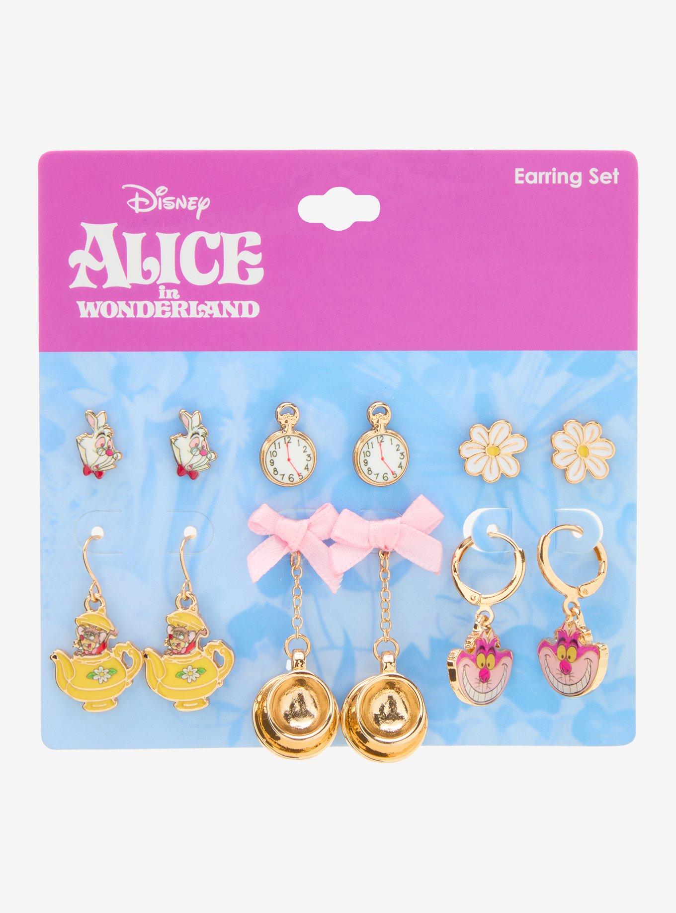 Disney Alice in Wonderland Icons Earring Set - BoxLunch Exclusive, , hi-res