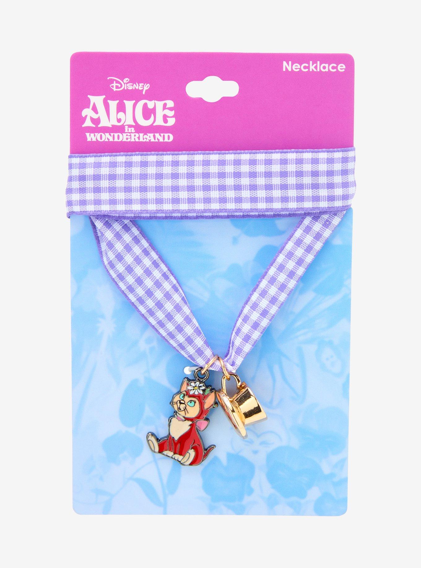 Disney Alice in Wonderland Dinah Gingham Ribbon Necklace - BoxLunch Exclusive, , hi-res