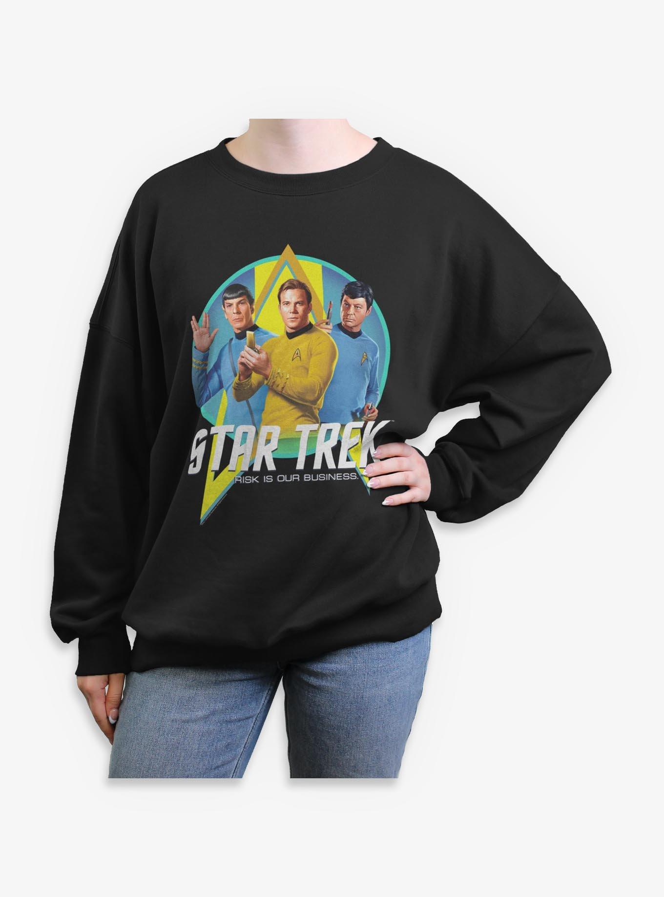 Star Trek Risk is Our Business Trio Girls Oversized Sweatshirt