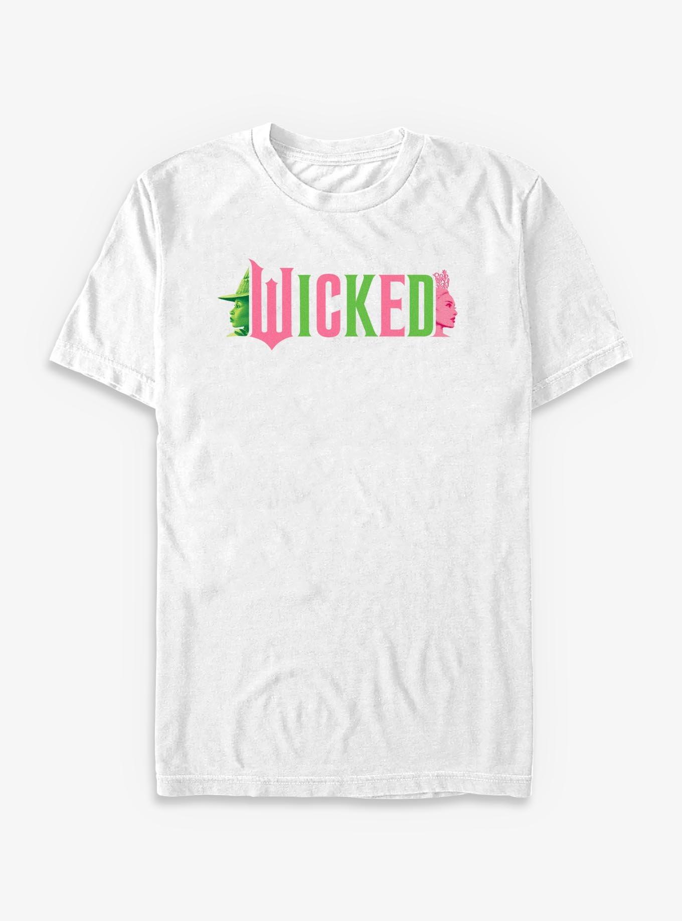 Wicked Elphaba and Glinda Silhouettes Logo T-Shirt, , hi-res