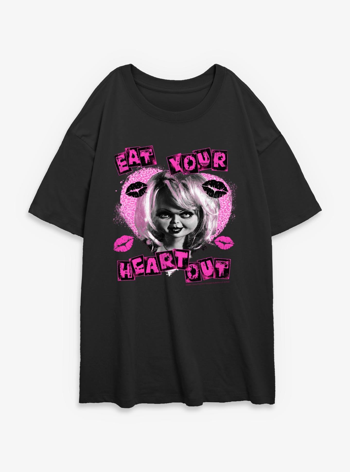 Chucky Eat Your Heart Out Tiffany Girls Oversized T-Shirt, , hi-res