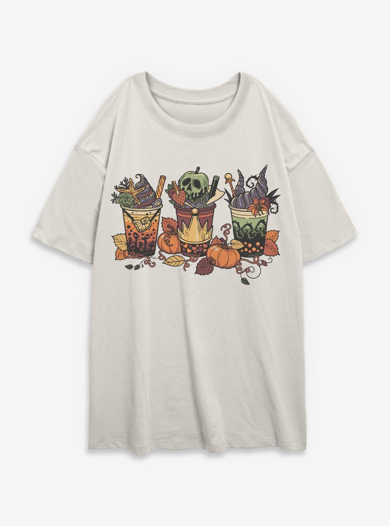 Disney Villains Fall Drinks Girls Oversized T-Shirt, , hi-res