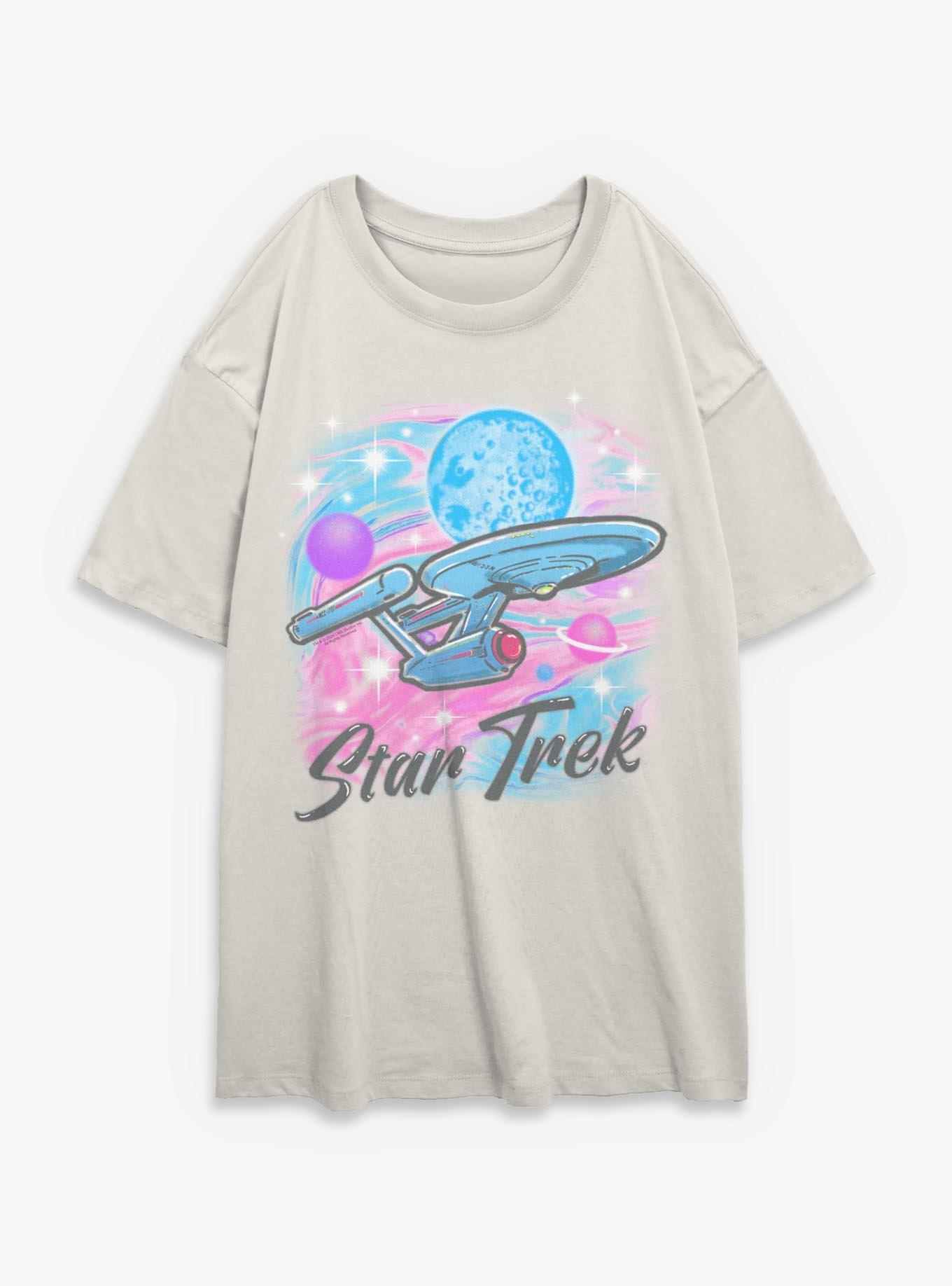 Star Trek Airbrushed Ship Girls Oversized T-Shirt, , hi-res