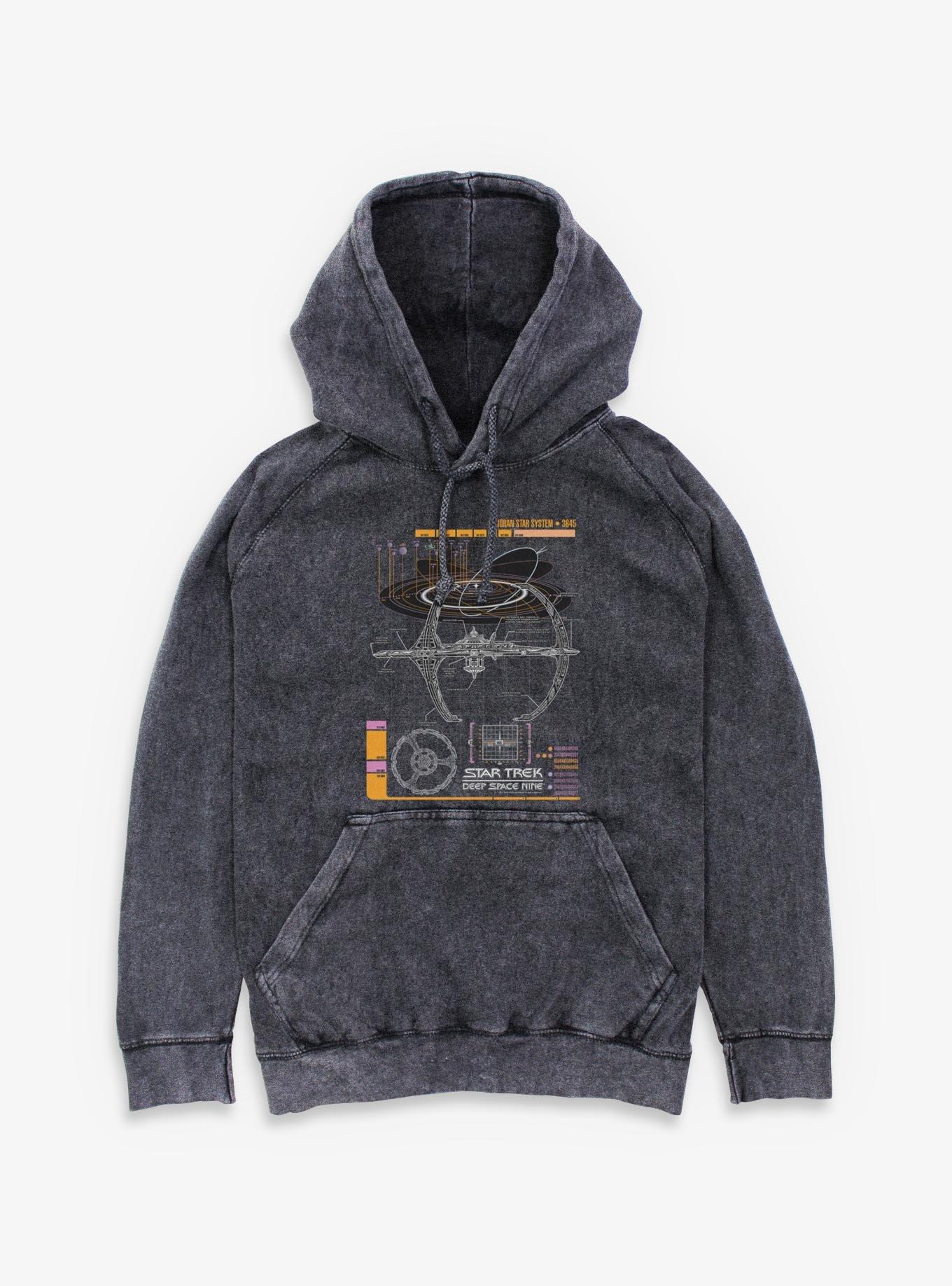 Star Trek: Deep Space Nine Schematic Mineral Wash Hoodie, , hi-res