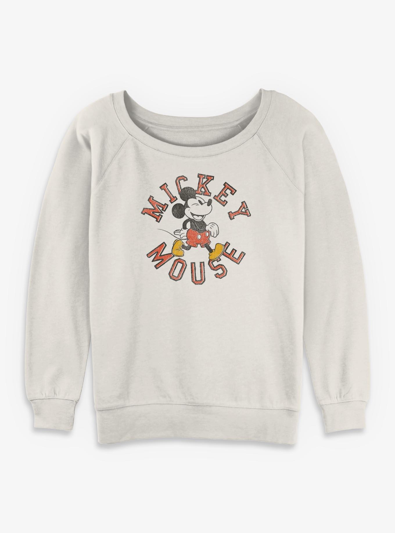 Disney Mickey Mouse Wink Collegiate Girls Slouchy Sweatshirt, , hi-res