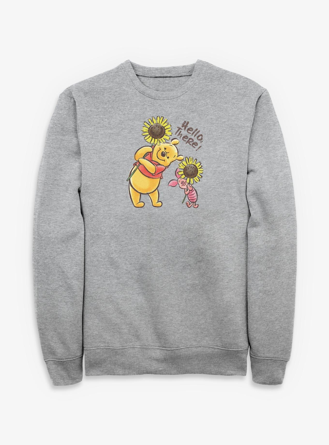 Disney Winnie The Pooh & Piglet Hello There! Sunflowers Sweatshirt