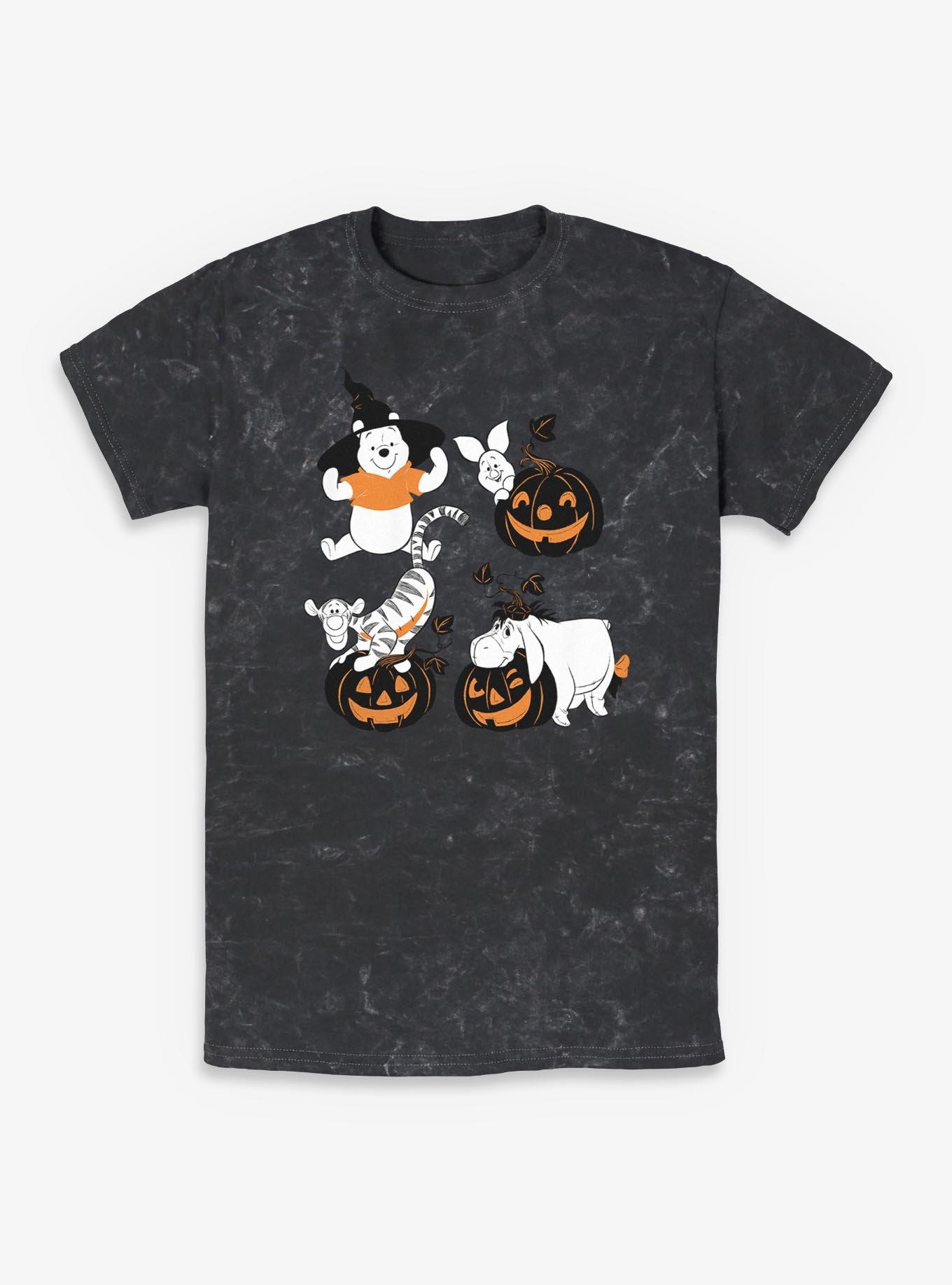 Disney Winnie The Pooh Sketchy Halloween Grid Mineral Wash T-Shirt, , hi-res