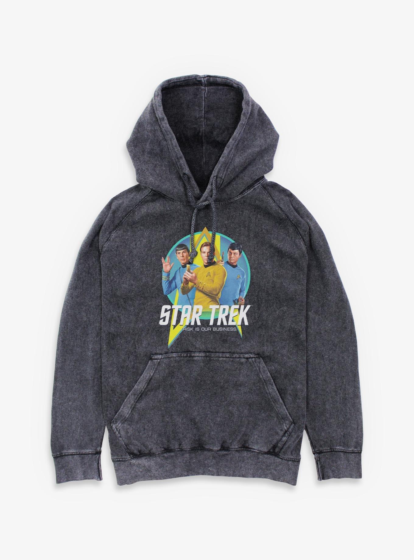 Star Trek Risk is Our Business Trio Mineral Wash Hoodie
