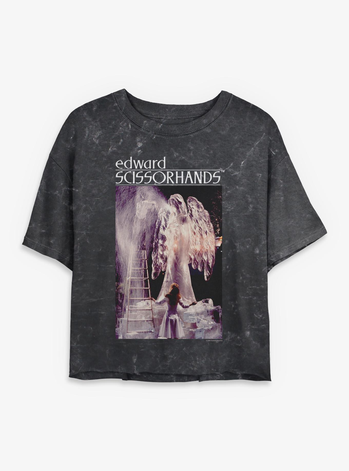 Edward Scissorhands Photoreal Girls Mineral Wash Crop T-Shirt, , hi-res