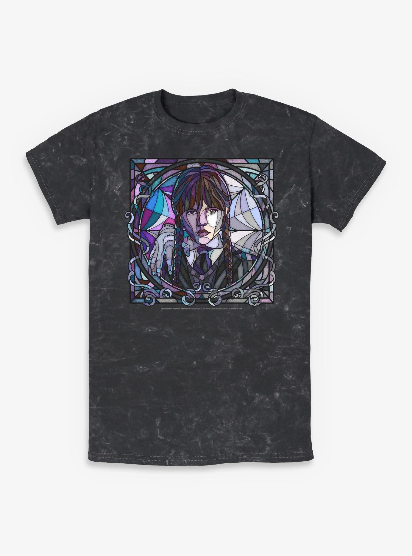 Wednesday Stained Glass Mineral Wash T-Shirt