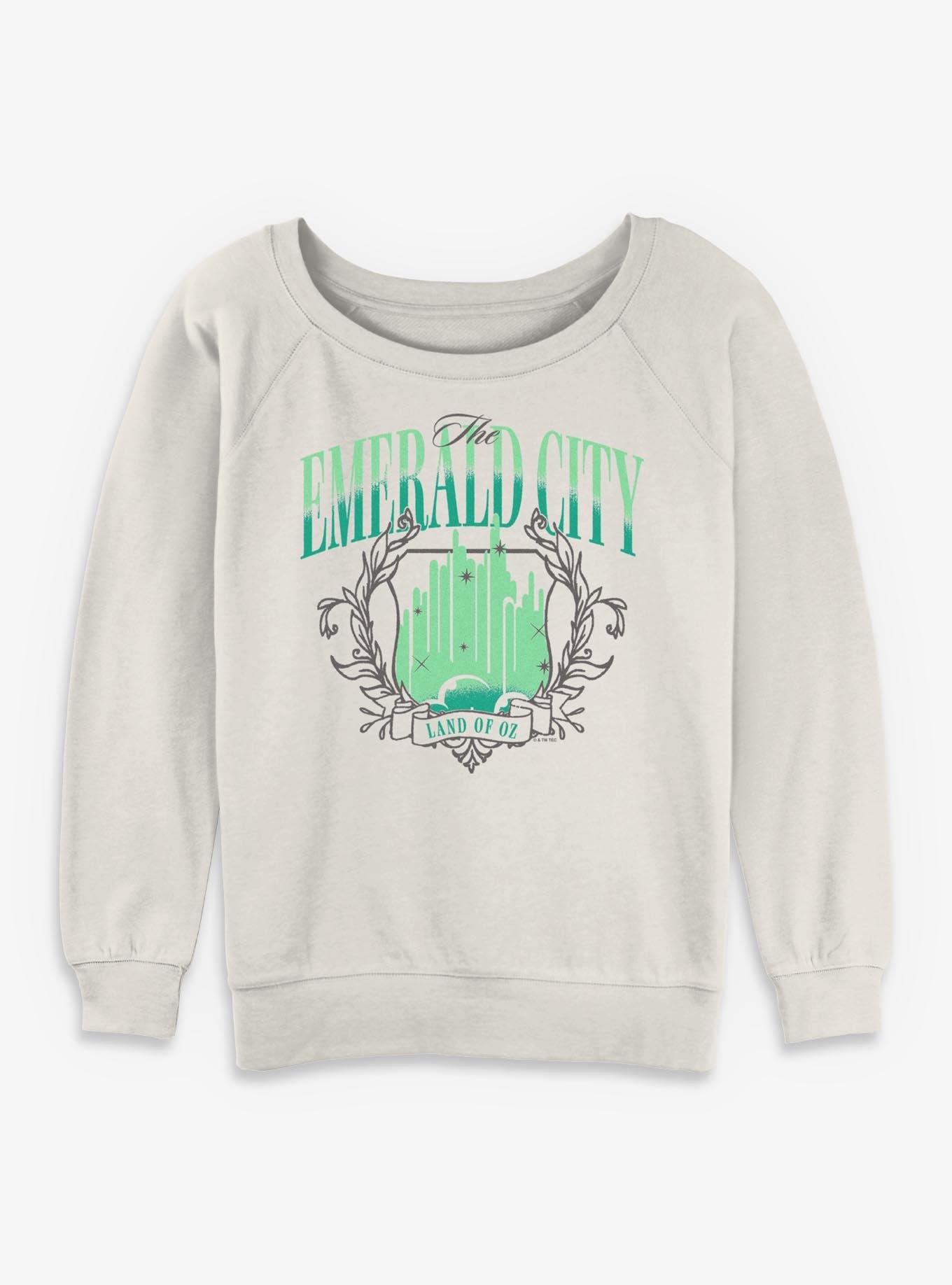 Wizard Of Oz The Emerald City Girls Slouchy Sweatshirt, , hi-res