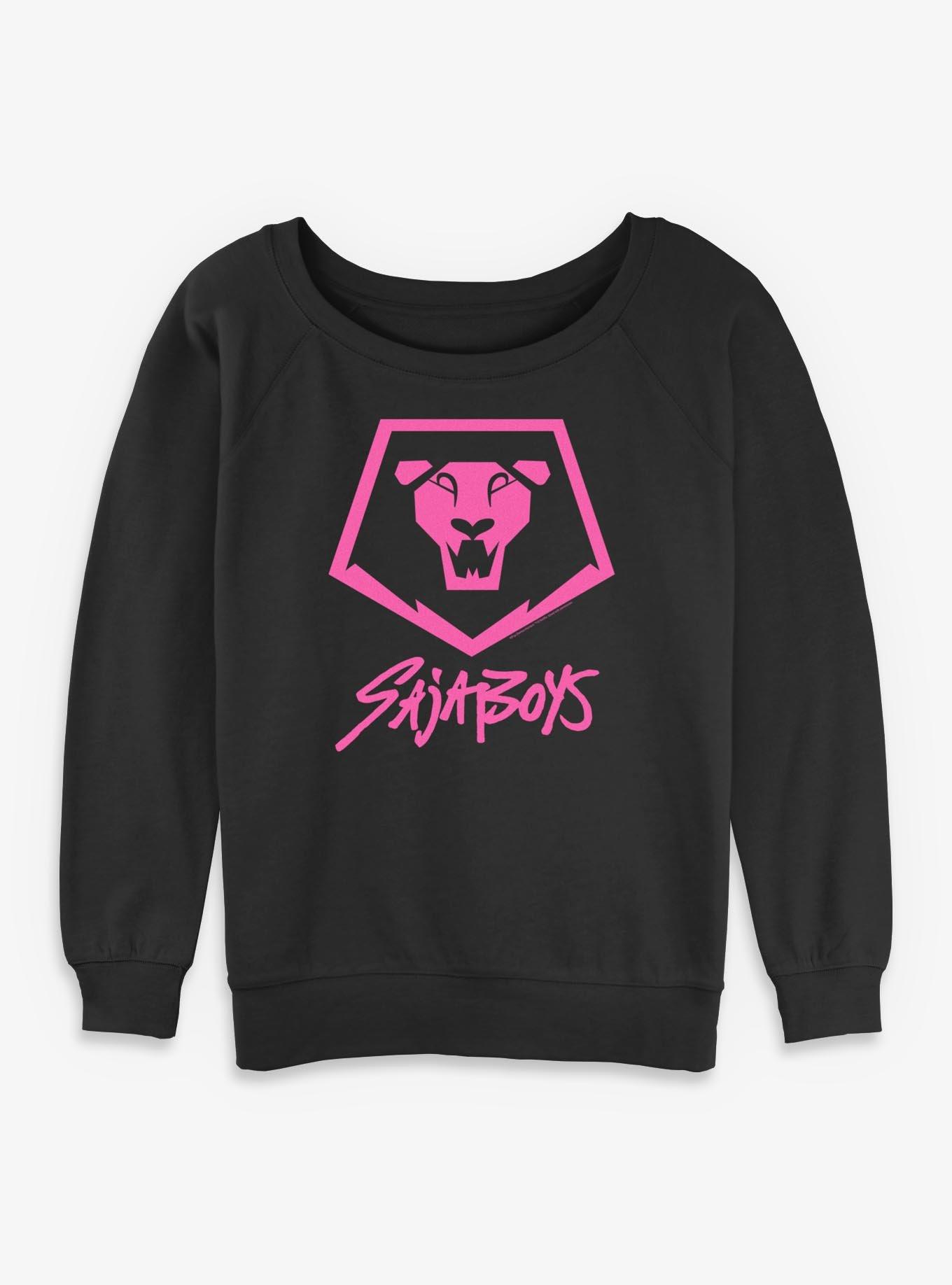 KPop Demon Hunters Saja Boys Lion Logo Girls Slouchy Sweatshirt, , hi-res